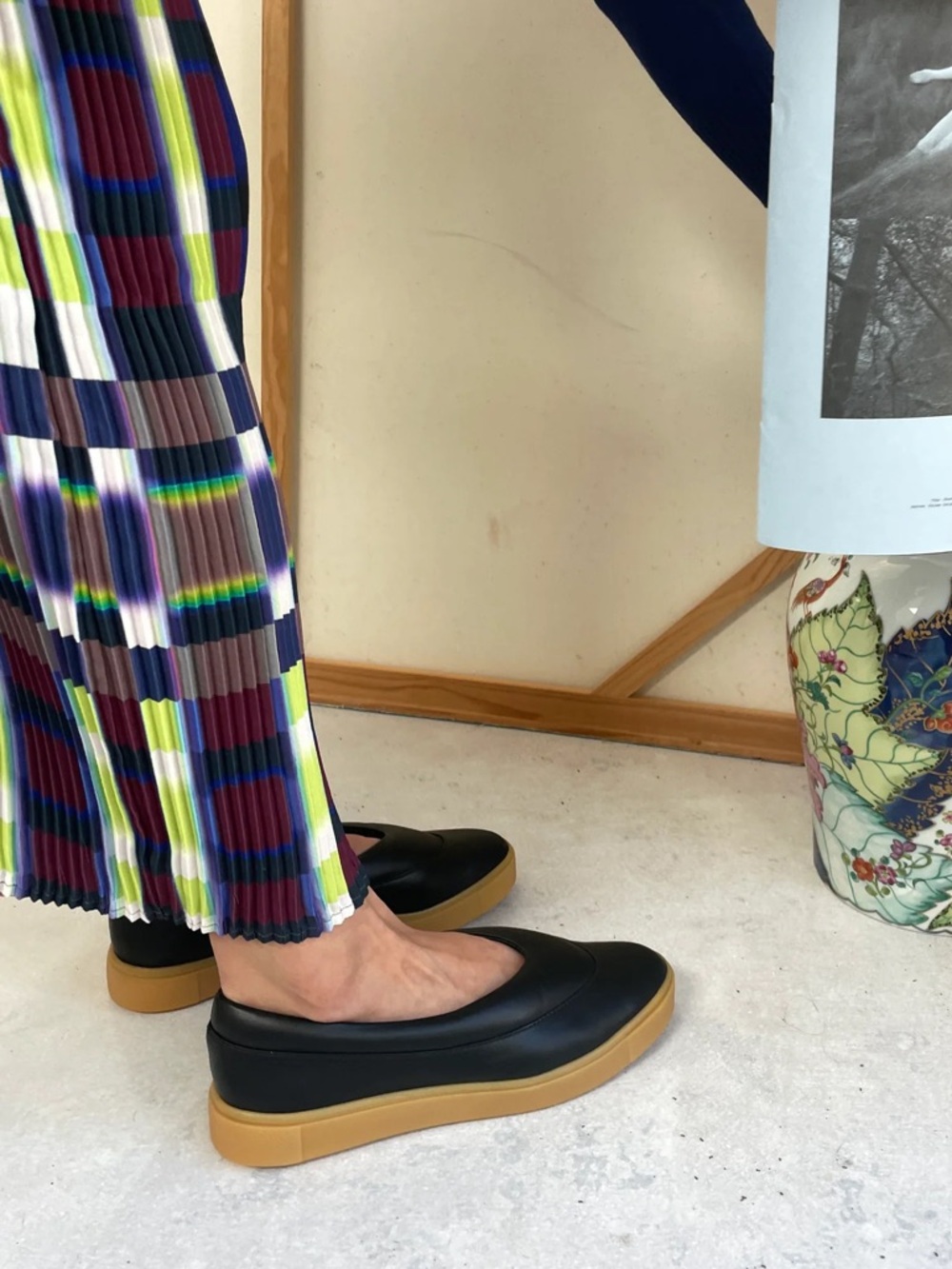 Beklina Margo Sneaker Flats – Black Leather with Gum Sole – Size 10 - Picture 14 of 14